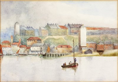 High and Low Lights North Shields (ołówek i akwarela na papierze) autorstwa James Miller Brown