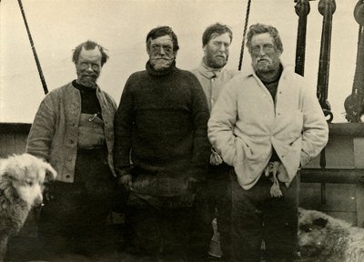 „Partia Południowa na pokładzie Nimroda”, 1909 r autorstwa James Murray