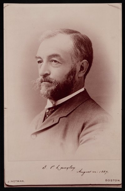 Portret Samuela Pierponta Langleya 1834-1906, 22 sierpnia 1887 r. autorstwa James Notman
