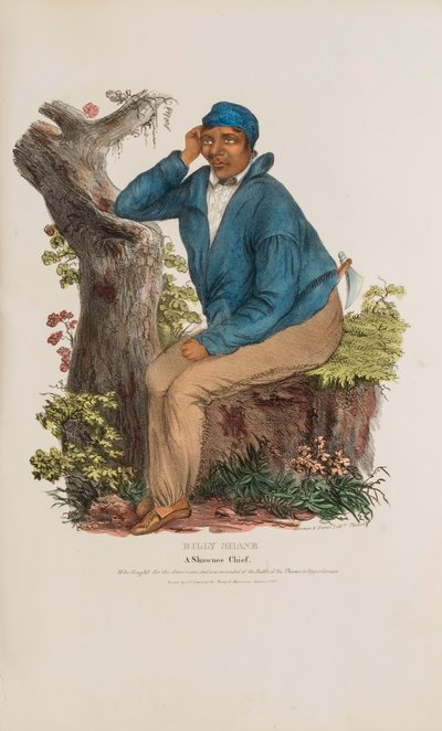 BILLY SHANE; Wódz Shawnee, z aborygeńskiego portfolio autorstwa James Otto Lewis