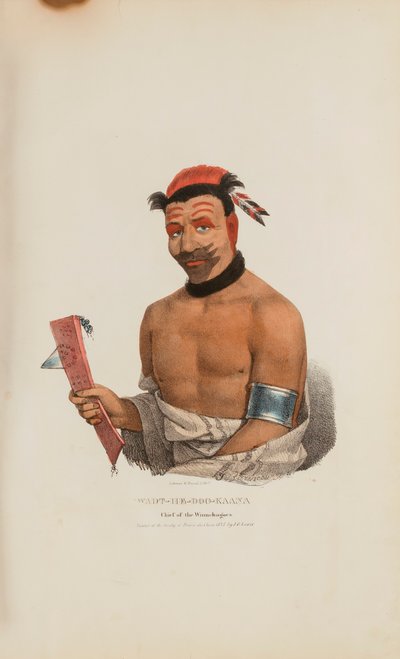 WADT-HE-DOO-KAANA; Wódz Winnebagoes, z The Aboriginal Portfolio autorstwa James Otto Lewis