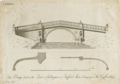 Chillington Park - Most: grawerowanie, bd [c 1789] (druk) autorstwa James Paine
