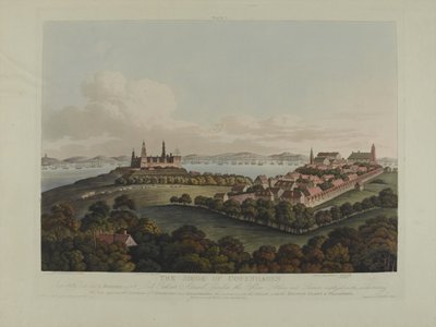 Dania 1807: Oblężenie Kopenhagi, ryty Robert Pollard (1792-1867) i Joseph Constantine Stadler (1780-1812) wydane w 1807 (kolorowa akwatinta) autorstwa James Pattison Cockburn