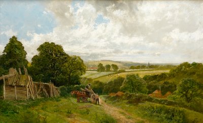 Kanał w Old Basing, Hampshire autorstwa James Peel