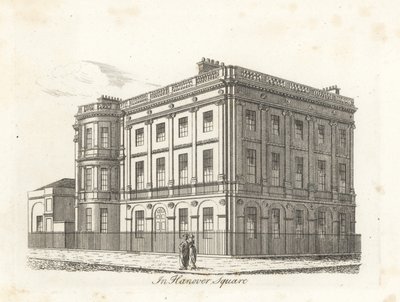 Harewood House, Hanover Square, Londyn autorstwa James Peller Malcolm