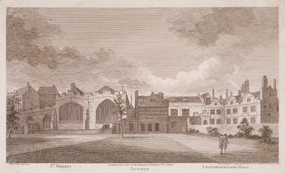 Sala Handlarzy Skórzanych, Londyn, 1799 autorstwa James Peller Malcolm