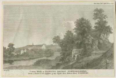 Mayfield - Most wiszący: grawerowanie, bd [ok. 1796] autorstwa James Peller Malcolm