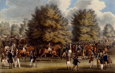 Siodło w labiryncie, grafika Charlesa Hunta, 1836 (akwatinta) autorstwa James Pollard