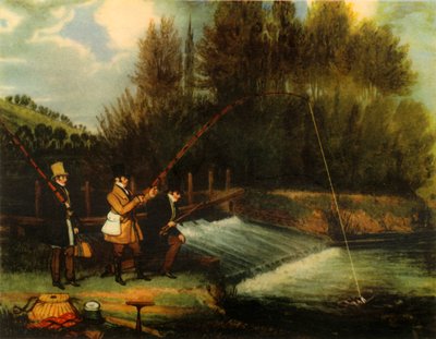 „Trolling na szczupaka w rzece Lea”, 1831, 1941. autorstwa James Pollard