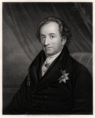 Johann Wolfgang von Goethe, niemiecki poeta, dramaturg i naukowiec, XIX wiek autorstwa James Posselwhite