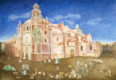 Kobiety walczące przed kościołem Santa Catarina, 2001 autorstwa James Reeve