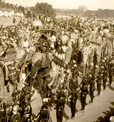 Wielka procesja Durbar, Delhi, Indie. 1903 (zdjęcie) autorstwa James Ricalton