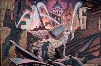 „Zbombardowane ruiny w pobliżu St Paul