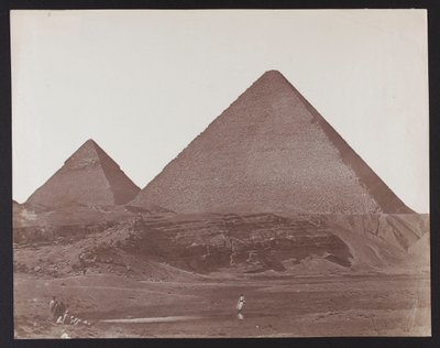 Egipt. Giza. Piramidy Cheopsa i Chefrena autorstwa James Robertson