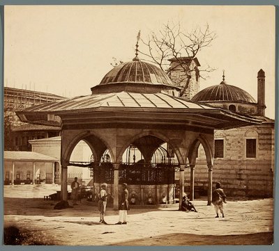 "Fontanna na dziedzińcu Hagia Sophia" autorstwa James Robertson