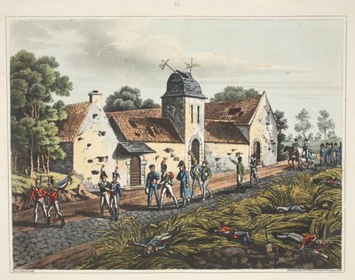 Dom na farmie w Mont St Jean autorstwa James Rouse