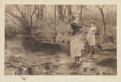 Bez tytułu (Przeprawa przez strumyk w lesie) autorstwa James S. King