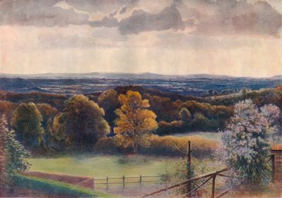 „Widok ze wzgórza Coneyhurst, Ewehurst”, 1911, 1914 autorstwa James S Ogilvy