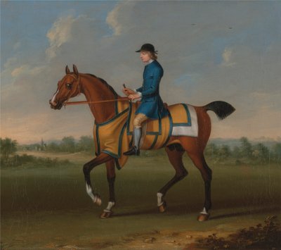 Zatokowy koń wyścigowy z Jockey Up autorstwa James Seymour