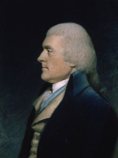 Thomas Jefferson (1743-1826) ok.1797 (pastel na papierze) autorstwa James Sharples
