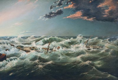Rozbity statek Admella, Cape Banks, 6 sierpnia 1859 r. autorstwa James Shaw
