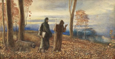 Dante i Virgil w Vallombrosie, 1866 autorstwa James Smetham