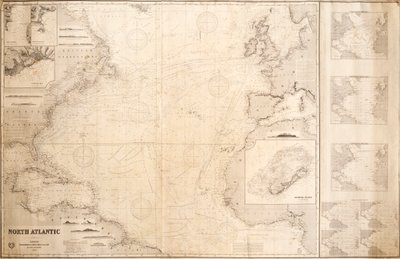 Mapa północnego Oceanu Atlantyckiego autorstwa James & Son Imray