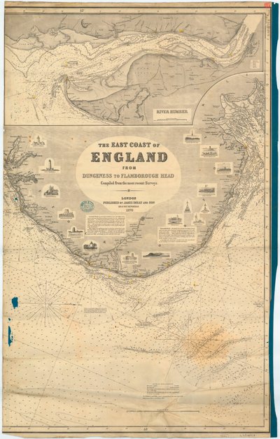 Wschodnie wybrzeże Anglii od Dungeness do Flamborough Head autorstwa James & Son Imray
