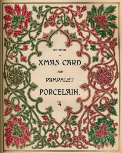 „Wzór kartki bożonarodzeniowej i porcelany broszurowej – James Spicer & Sons, Ltd.”, 1910 autorstwa James Spicer and Sons