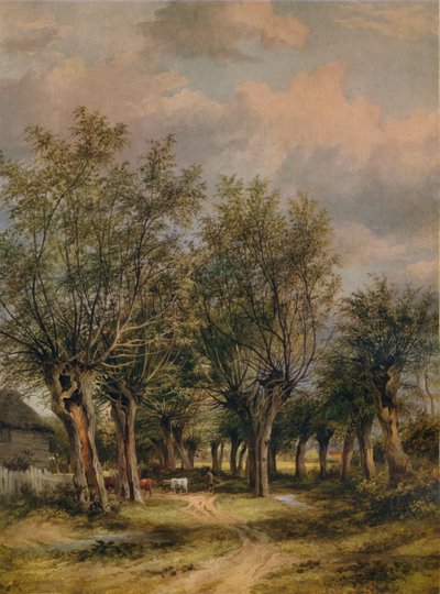 Zaułek w pobliżu Norwich, c1837 autorstwa James Stark