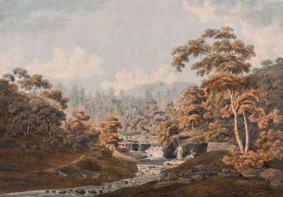 Habbies How, Peggys Pool i Carlops Hill (tusz i wc na papierze) autorstwa James Stevenson