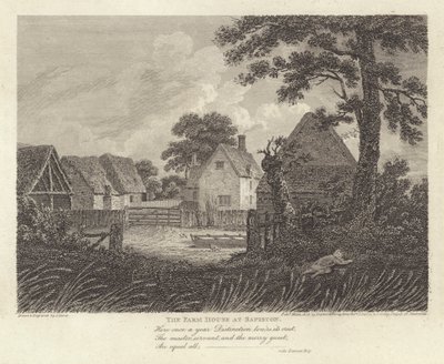 Robert Bloomfield, poeta: The Farm House at Sapiston (grawerowanie) autorstwa James Storer