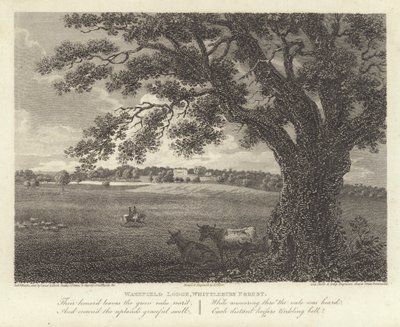Robert Bloomfield, poeta: Wakefield Lodge, Whittlebury Forest (grafika) autorstwa James Storer