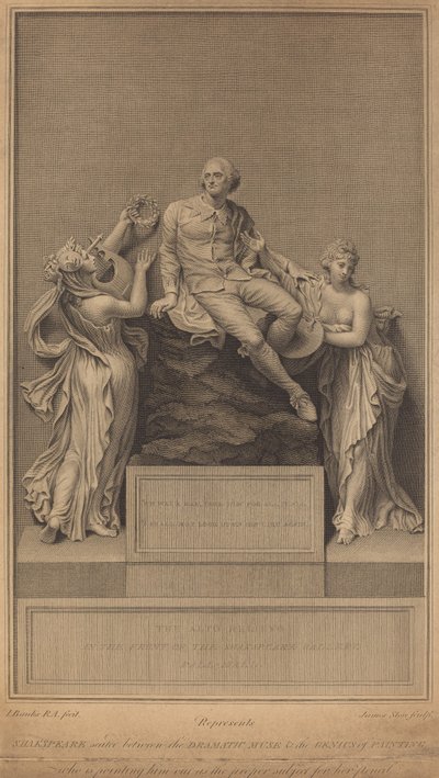 Pomnik Williama Szekspira autorstwa James Stow after Thomas Banks