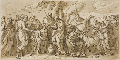 Lupercalia (recto) i Szkice Figur (verso) autorstwa James Thornhill