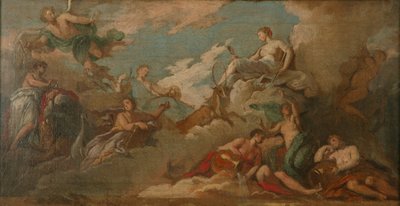 Czas, roztropność i czujność, ok. 1716 (olej na płótnie) autorstwa James Thornhill
