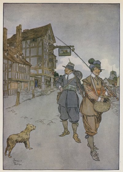 Ilustracja do The Compleat Angler autorstwa Izaaka Waltona autorstwa James Thorpe