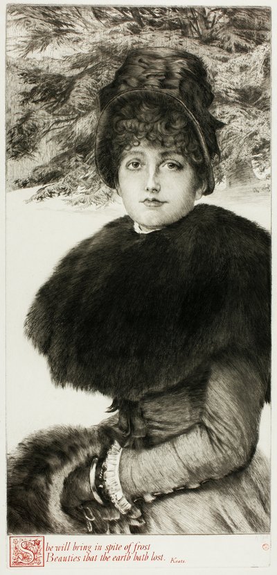 Spacer po śniegu autorstwa James Tissot