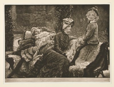 Ławka ogrodowa autorstwa James Tissot