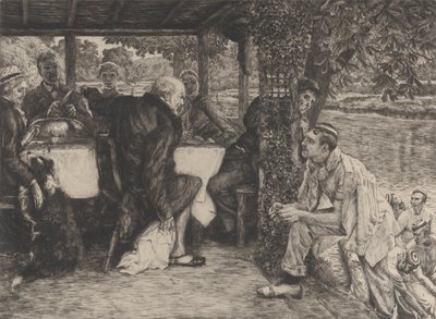 Przypowieść o synu marnotrawnym, nr IV: utuczone cielę, 1882. autorstwa James Tissot