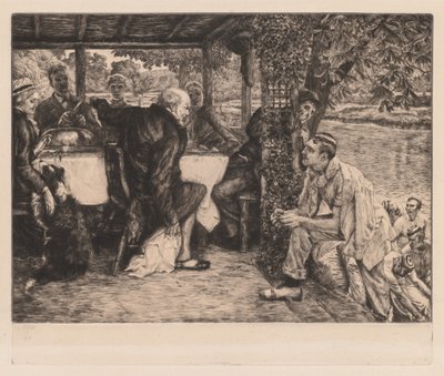 Syn marnotrawny: utuczone cielę autorstwa James Tissot