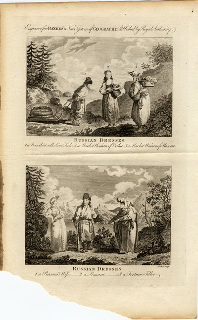 Sukienki rosyjskie, ok. 1775 autorstwa James Tookey