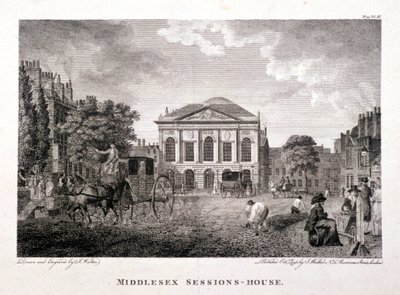 Clerkenwell Green, Finsbury, Londyn, 1796 autorstwa James Walker