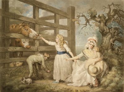 Dzieci współczujące, grawerowane przez Williama Warda (1766-1826) 1793 autorstwa James Ward