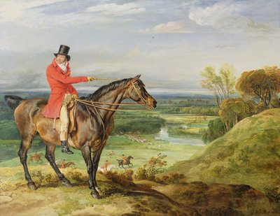 John Levett poluje w parku w Wychnor, Staffordshire autorstwa James Ward