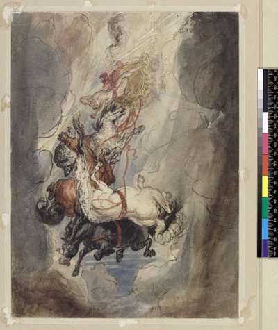 Study for the Fall of Phaethon, ok. 1808 (grafit, długopis, atrament i toaleta) autorstwa James Ward