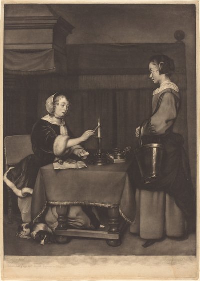 Korespondentka autorstwa James Watson after Gabriel Metsu