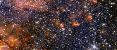 Sagittarius B2 (zdjęcie z kamery NIRCam) autorstwa James Webb Space Telescope (NASA)