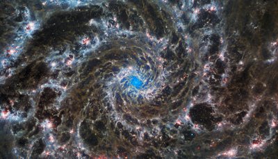 Serce widmowej galaktyki autorstwa James Webb Space Telescope (NASA)