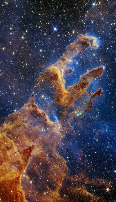 Filary stworzenia (obraz Webb NIRCam) autorstwa James Webb Space Telescope (NASA)